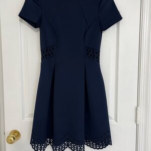 Vince Camuto Navy Fit and Flare dress